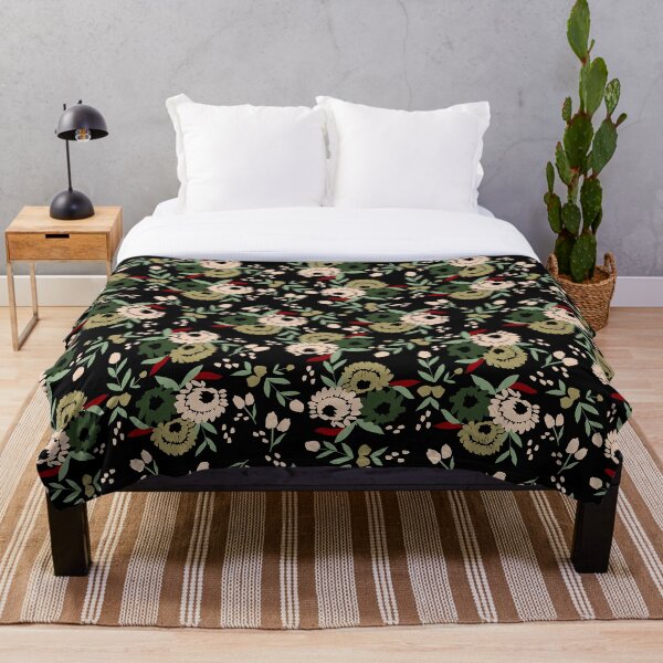 Item preview, black green red flower  designed and sold by chiara-de-david.