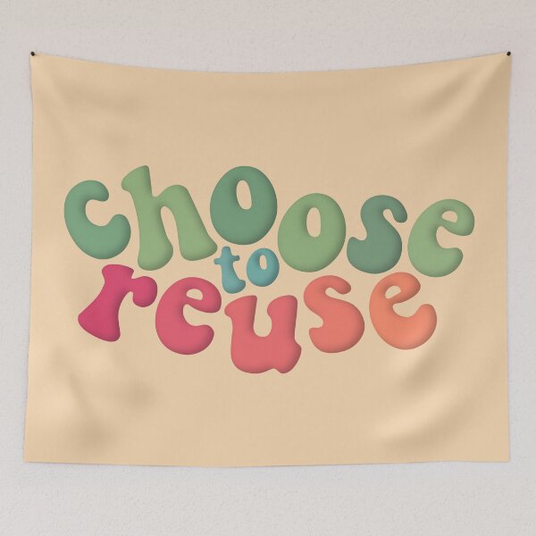 Item preview, Environmental Advocacy Choose To Reuse Green Pink designed and sold by cashewdays.