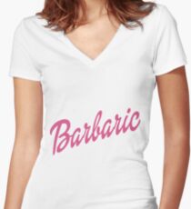 Barbaric Women's Fitted V-Neck T-Shirt