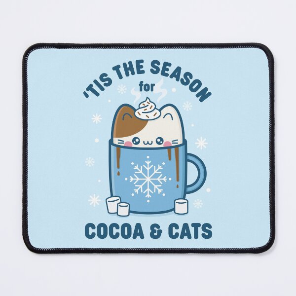 Item preview, Tis the Season for Cocoa and Cats - Hot Chocolate Kawaii Christmas Cat designed and sold by KittyCotton.