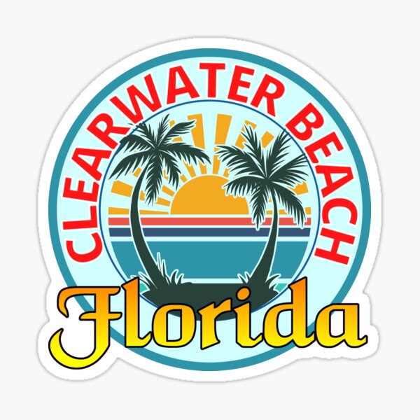Clearwater Beach Florida Beach Sticker Sticker