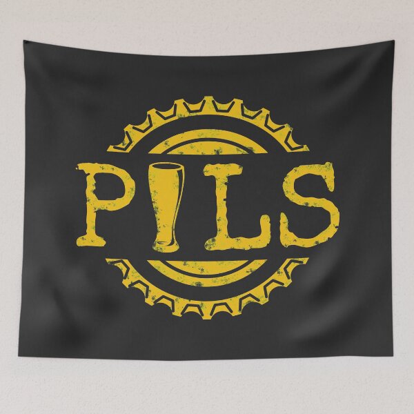 Item preview, Pils (Pilsner) Word and Beer Bottle Cap (Yellow) designed and sold by DKdesigns27.