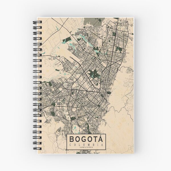 Item preview, Bogota City Map of Colombia - Vintage designed and sold by deMAP.