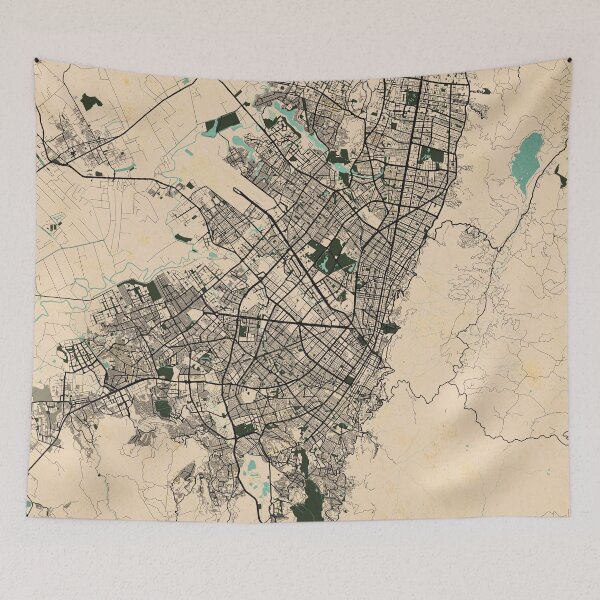 Item preview, Bogota City Map of Colombia - Vintage designed and sold by deMAP.