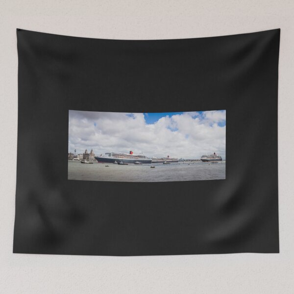 Item preview, Queen Mary 2 leaving the Cunard 175 celebration Long  designed and sold by RMSTitanicShop.