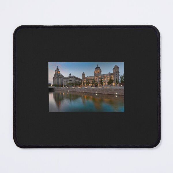 Item preview, Reflections of the three graces at dusk, Liverpool designed and sold by RMSTitanicShop.