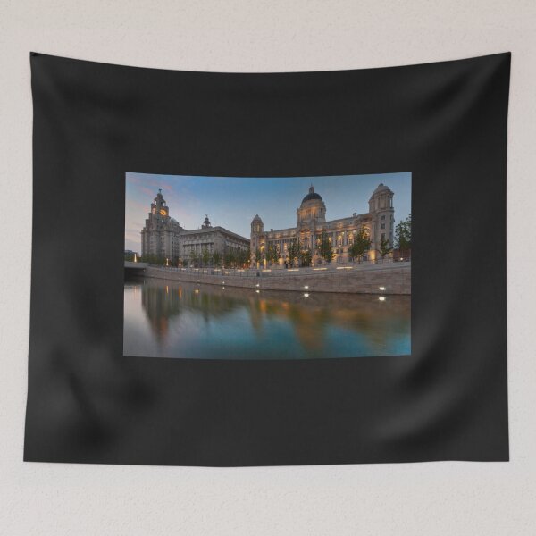 Item preview, Reflections of the three graces at dusk, Liverpool   designed and sold by RMSTitanicShop.