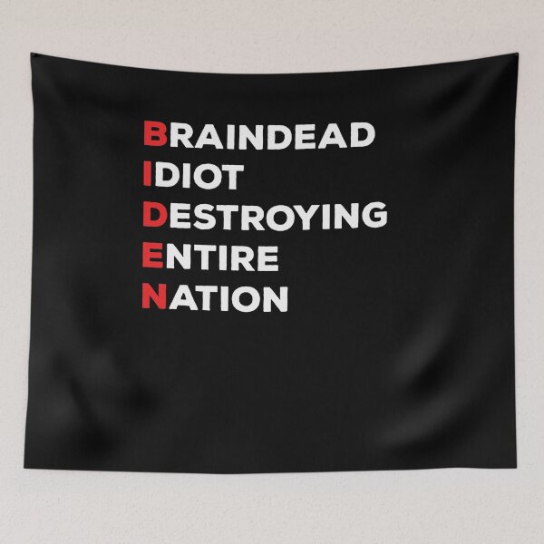 Item preview, Braindead Idiot Destroying Entire Nation Shirt, Anti Biden T Shirt, Politics Shirt Republicans Voter Anti Joe Biden T-Shirt designed and sold by aymob.