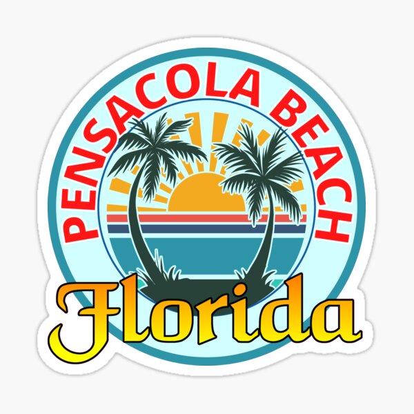 Pensacola Beach Florida Beach Sticker Sticker