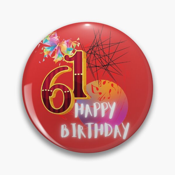 Item preview, HAPPY BIRTHDAY, 61TH BIRTHDAY, ABSTRACT ARTWORK, designed and sold by R B Chrystal.