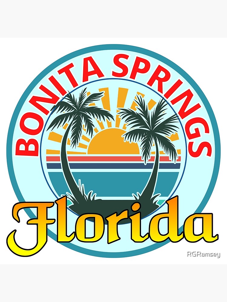 "Bonita Springs Florida Beach Sticker" Poster for Sale by RGRamsey