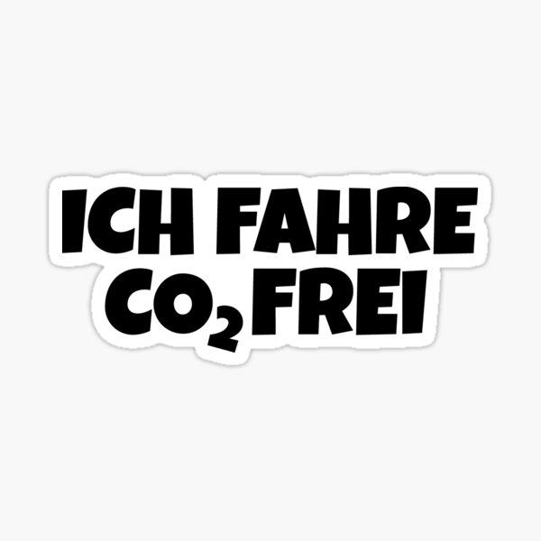 Ich fahre Co2 Frei - Fahrrad Aufkleber Sticker