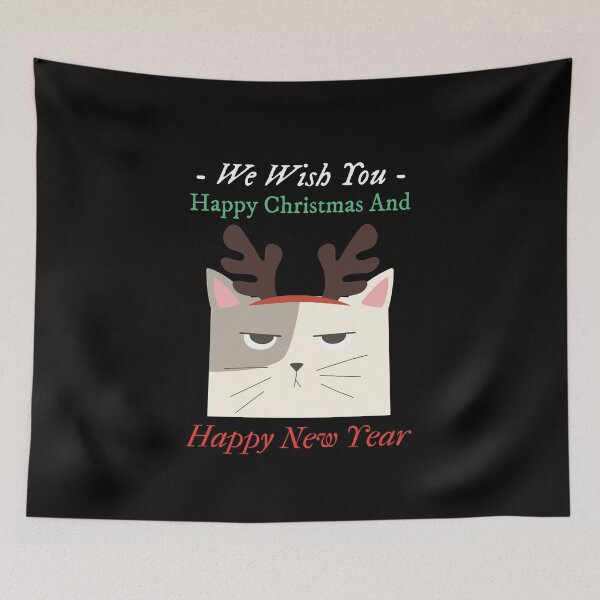 Item preview, We Wish You Happy Christmas And Happy New Year - Twenty-Second Cute Christmas Pet | Merry Christmas designed and sold by Polariszero.