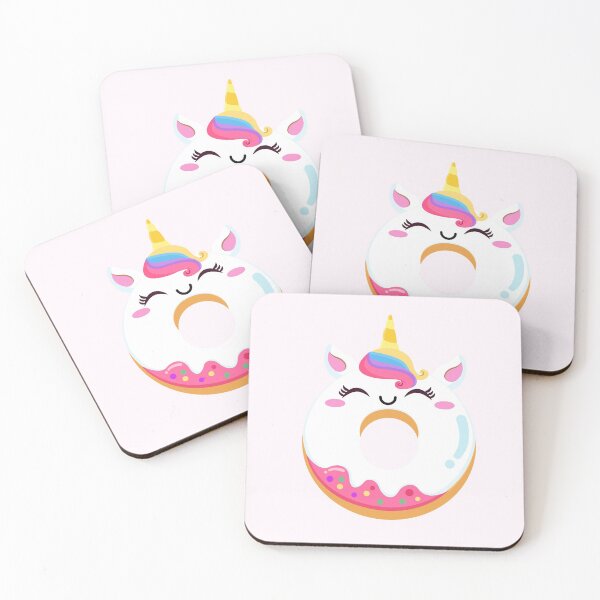 Item preview, Unicorn Donut Rainbow White Sprinkle Glazed Fantasy Animal Dessert  designed and sold by Simplyy  Unique.
