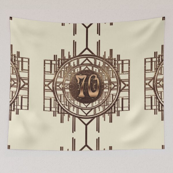 Item preview, Vintage Art Deco Design with Retro Art Nouveau Number 70 designed and sold by Xarah.