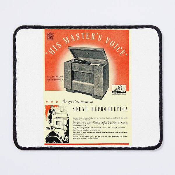 Item preview, A Vintage HMV His Master's Voice advert from 1938 designed and sold by Random Railways.