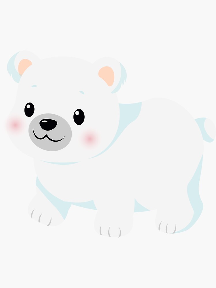 Premium Vector  Set of cute polar bear stickers