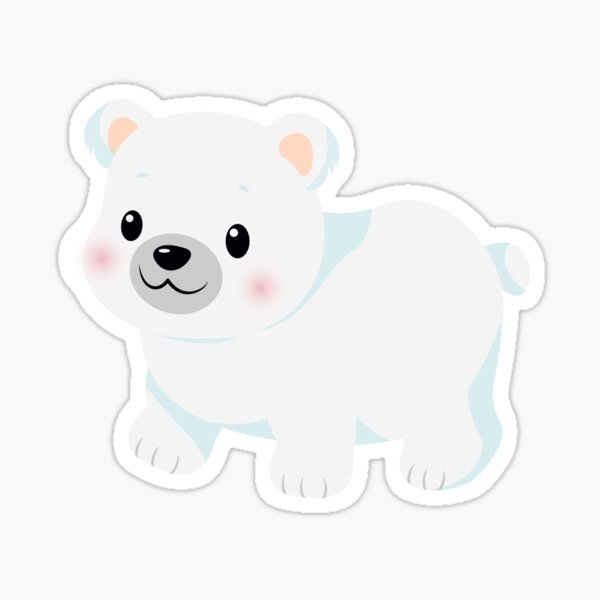 Polar Animal Stickers, Polar Bear Stationery, Polar Bears Stickers