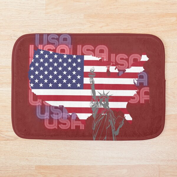 Item preview, Bandera de Estados Unidos con la estatua de la libertad. designed and sold by voidssz.
