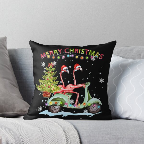 Item preview, Flamingo Santa Hat Xmas Light Motobike Christmas Holiday Shirt designed and sold by georgiab491mic.