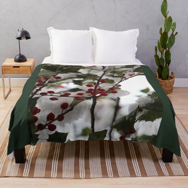 Item preview, Winter Holly Bush and Berries with Snow designed and sold by JariHawk.