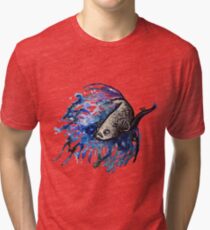 Galaxy Betta Fish Tri-blend T-Shirt