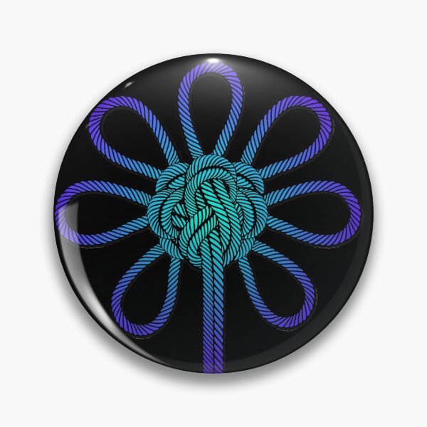 Item preview, Blue rope knot flowers pattern - sailing mountaineering climbing designed and sold by MadandMean.