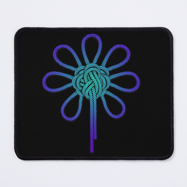 Item preview, Blue rope knot flowers pattern - sailing mountaineering climbing designed and sold by MadandMean.