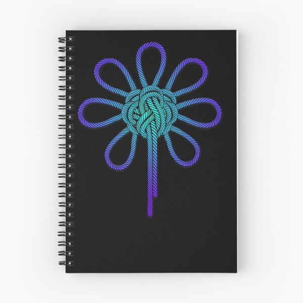 Item preview, Blue rope knot flowers pattern - sailing mountaineering climbing designed and sold by MadandMean.