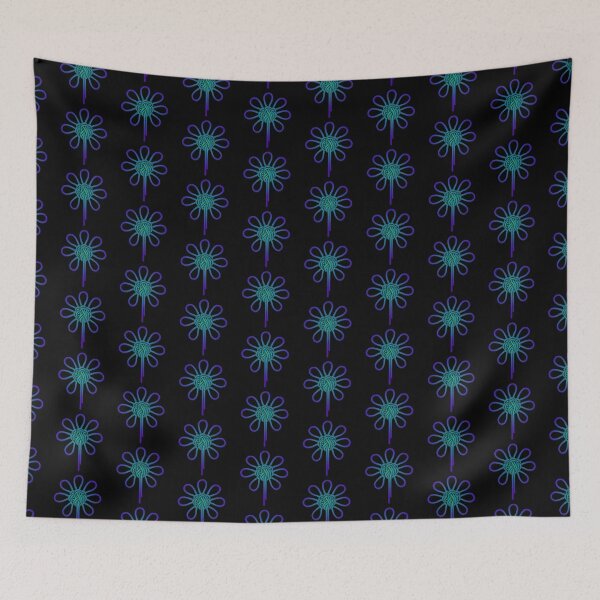 Item preview, Blue rope knot flowers pattern - sailing mountaineering climbing designed and sold by MadandMean.
