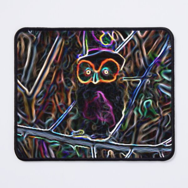 Item preview, Abstract Halloween Owl with Top Hat Neon Colorful designed and sold by JariHawk.
