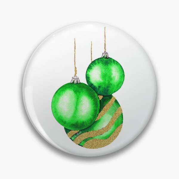Item preview, Green and Golden Christmas Balls designed and sold by NataBold.