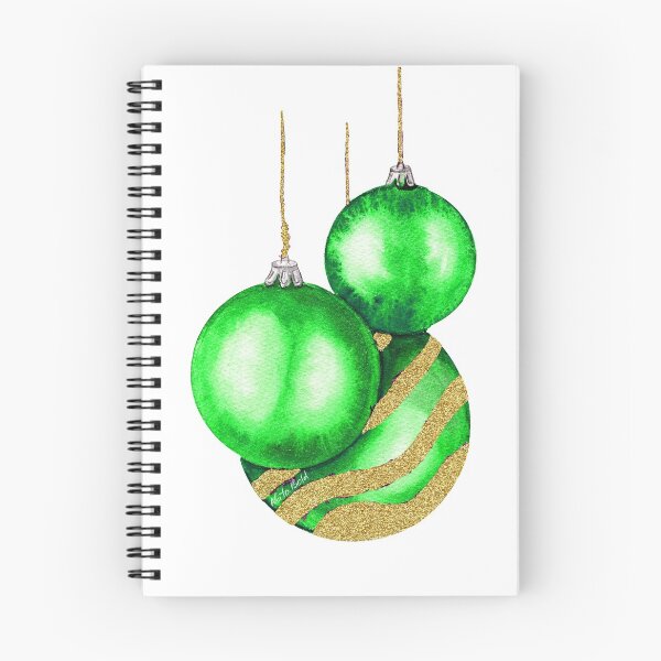 Item preview, Green and Golden Christmas Balls designed and sold by NataBold.