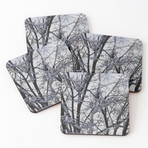 Item preview, Early Morning Winter Snow Covered Tree Branches designed and sold by JariHawk.