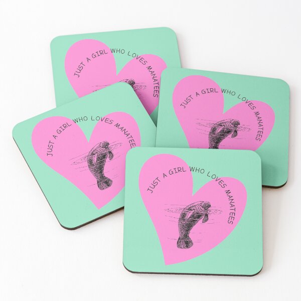 Item preview, JUST A GIRL WHO LOVES MANATEES designed and sold by LaBelleMaison.