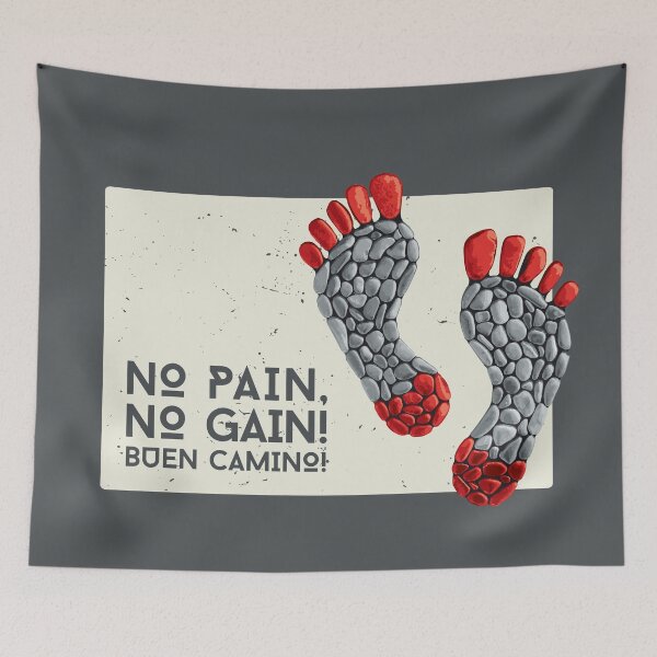 Item preview, No Pain, No Gain - Grey Cream designed and sold by Caminovi.