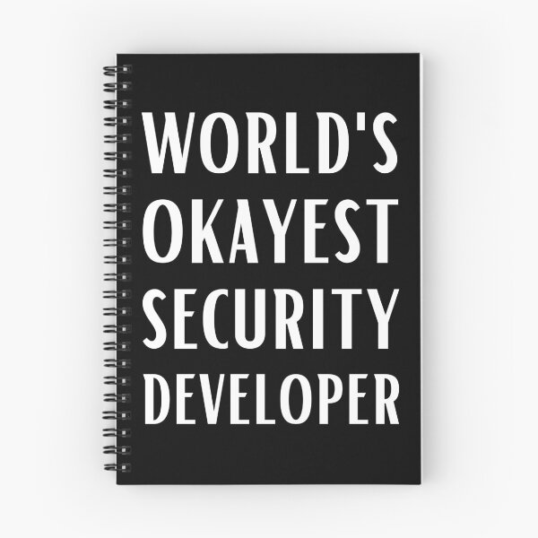 Item preview, World's Okayest Security Developer designed and sold by Valuential.