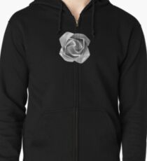 Snow Flower Zipped Hoodie