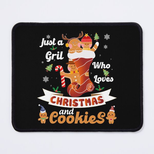 Item preview, just a girl who loves christmas and cookies (1) designed and sold by CustomTeaShirtt.
