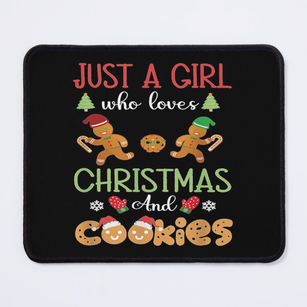 Item preview, just a girl who loves christmas and cookies (1) designed and sold by CustomTeaShirtt.
