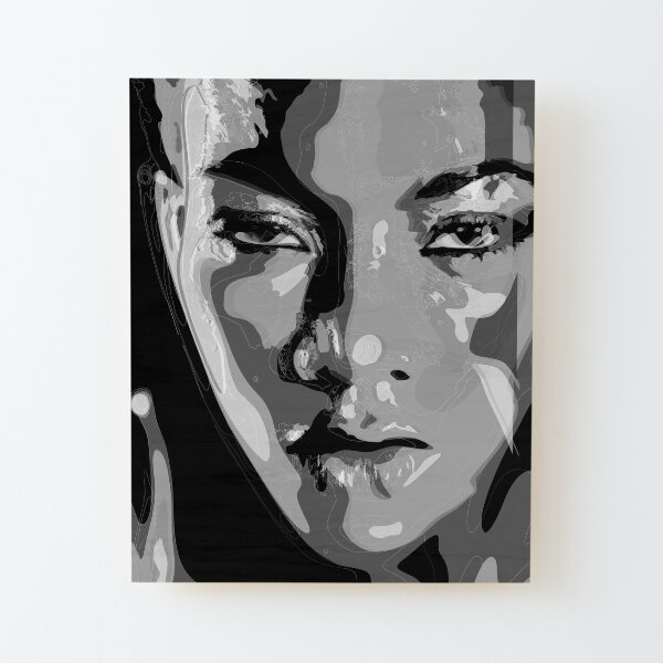 the look Wood Mounted Print