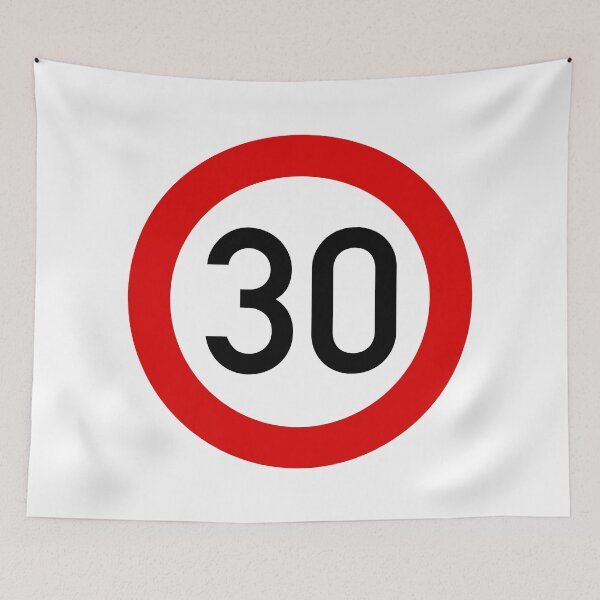 Item preview, Tempo 30 speed limit sticker designed and sold by theshirtshops.