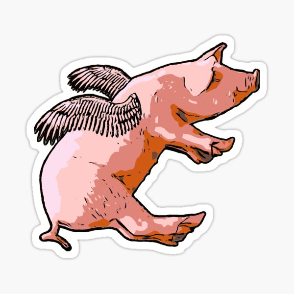Flying Pig Sticker