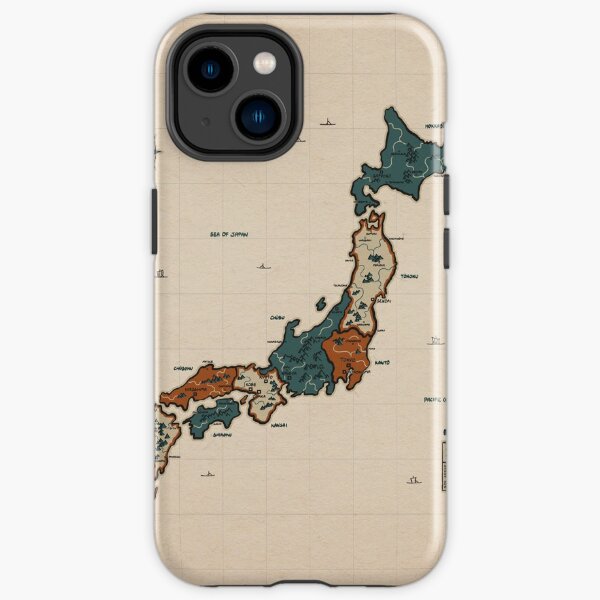 Japan - Vintage Effect Map (Without Border) iPhone Tough Case