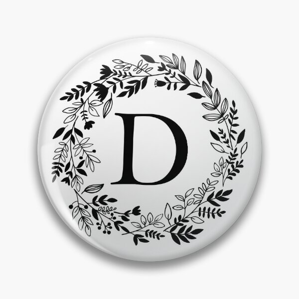 Item preview, Letter D with Floral Wreath - Initial D - Monogram Art designed and sold by thelustrous.