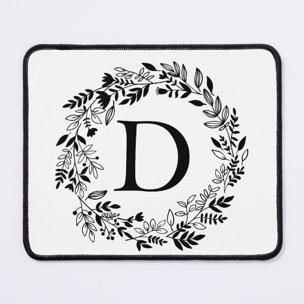 Item preview, Letter D with Floral Wreath - Initial D - Monogram Art designed and sold by thelustrous.
