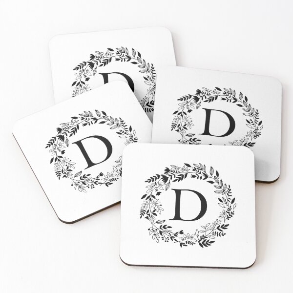 Item preview, Letter D with Floral Wreath - Initial D - Monogram Art designed and sold by thelustrous.