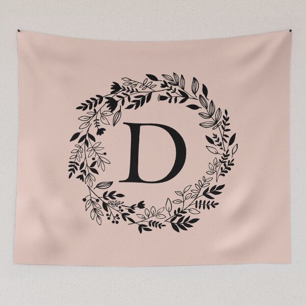 Item preview, Letter D with Floral Wreath - Initial D - Monogram Art designed and sold by thelustrous.