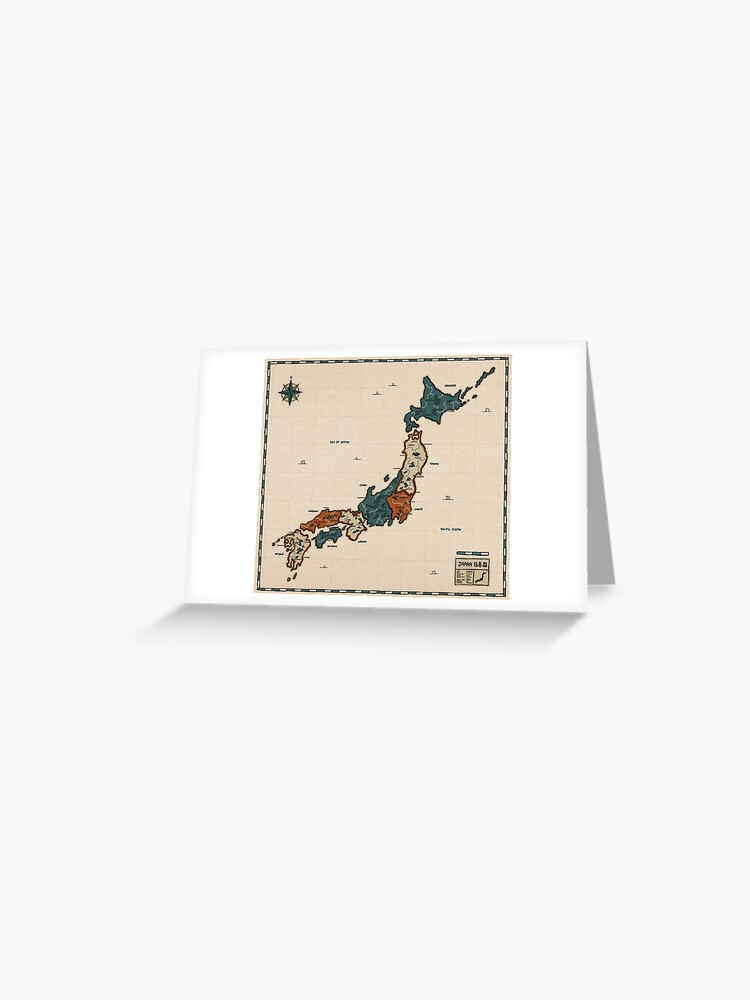 World Map On Aged Paper Texture Greeting Card by Sankai