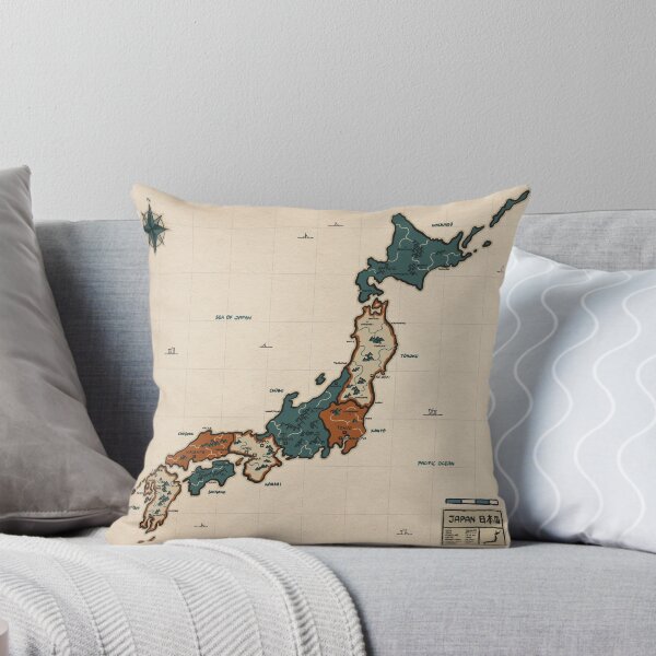 Item preview, Japan - Vintage Effect Map (with border) designed and sold by OneLeggedKiwi.